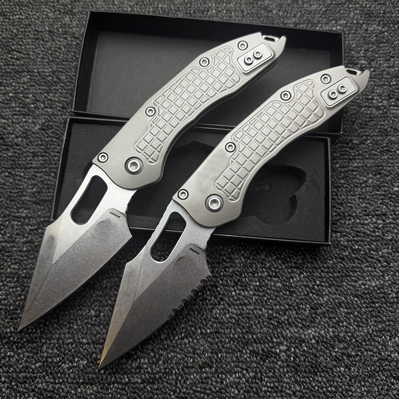 Pocket Knife Ceramic - LEMIFSHE 스티치 RamL 수동 티타늄 핸들