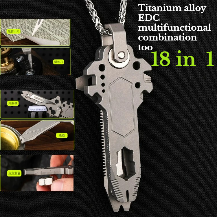 Titanium Pry Bar - 18 in 1 아웃도어 캠핑 휴대용