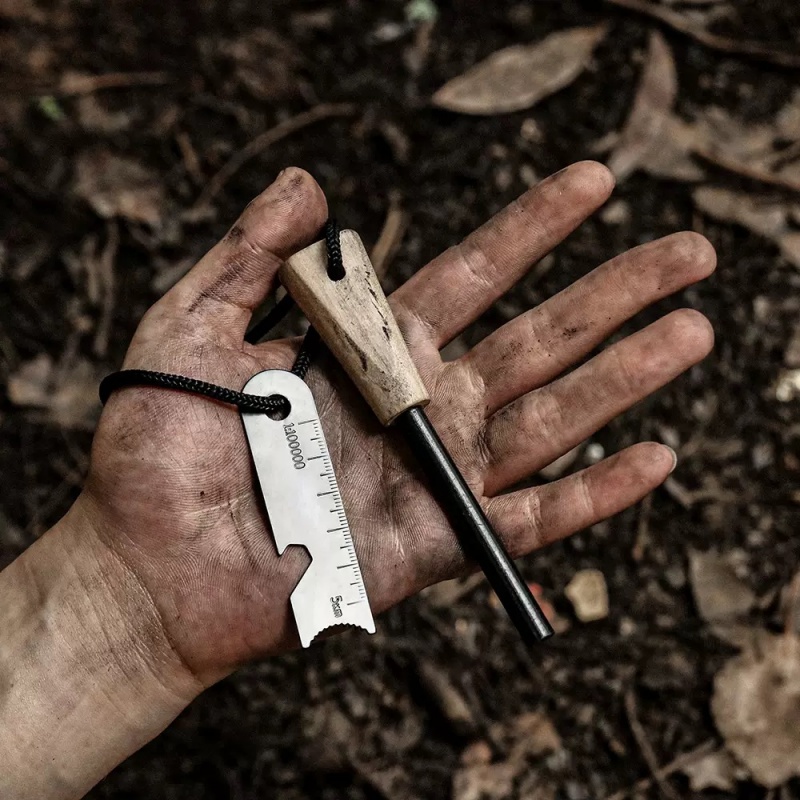 Ferro Rod Striker - 휴대용 야외용 불꽃석, 마그네슘 스틱, 총기류,