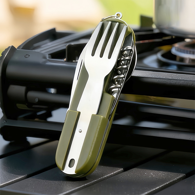 Pocket Knife Ceramic - 새로운 스테인레스 스틸 7in1 캠핑 식기