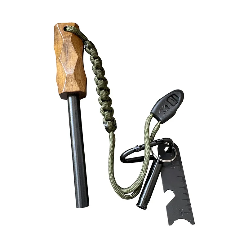 Ferro Rod Striker - 새로운 야외용 플린트 파이어 스타터, 나무