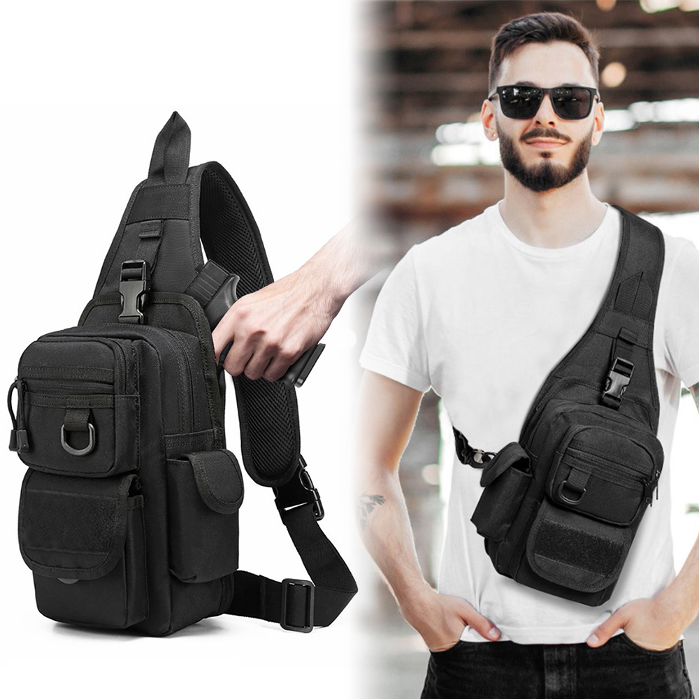 전술 권총 가방 캐리 건 가방 숨겨진 권총 홀스터 권총 - Edc Concealed Carry Sling Bag 리뷰 및 가격