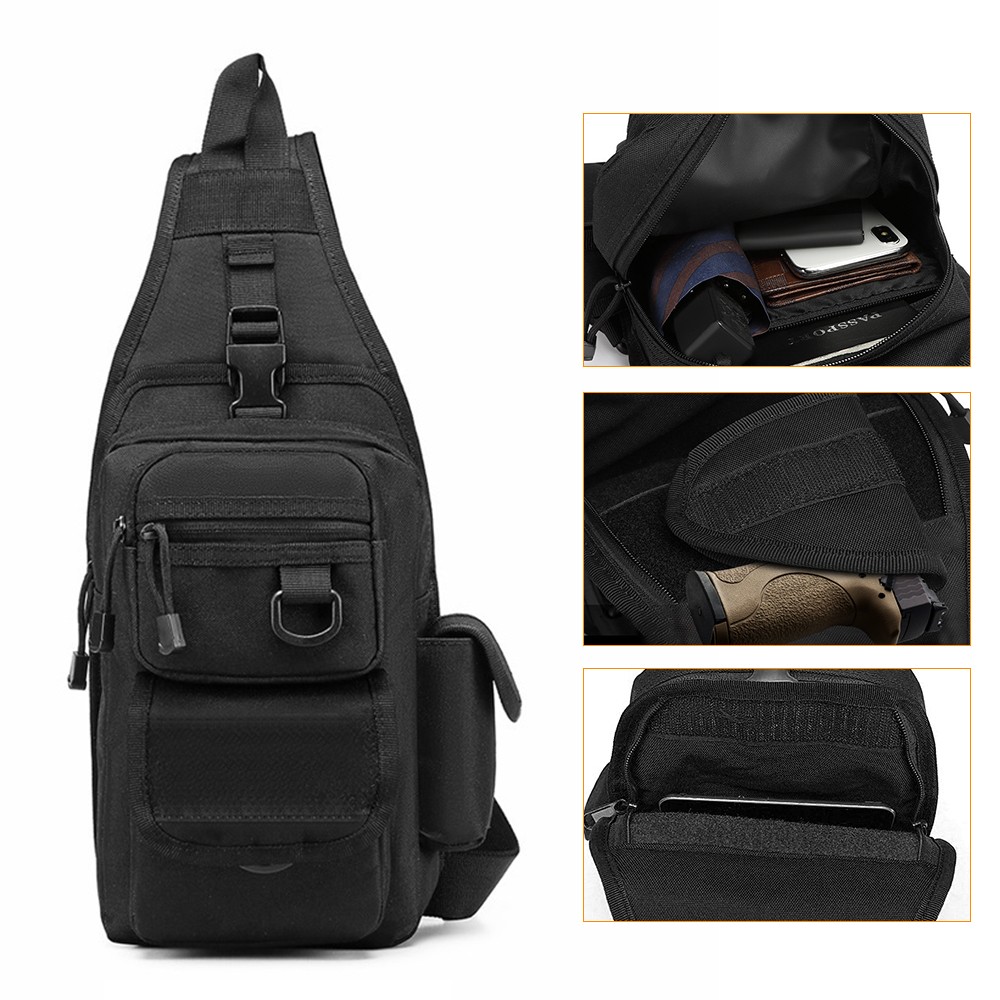 전술 권총 가방 캐리 건 가방 숨겨진 권총 홀스터 권총 - Edc Concealed Carry Sling Bag 리뷰 및 가격