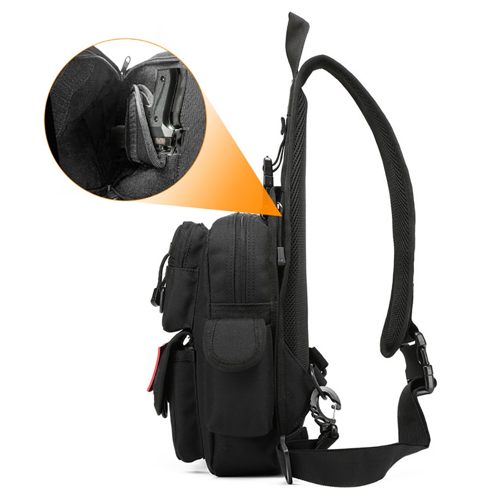 전술 권총 가방 캐리 건 가방 숨겨진 권총 홀스터 권총 - Edc Concealed Carry Sling Bag 리뷰 및 가격