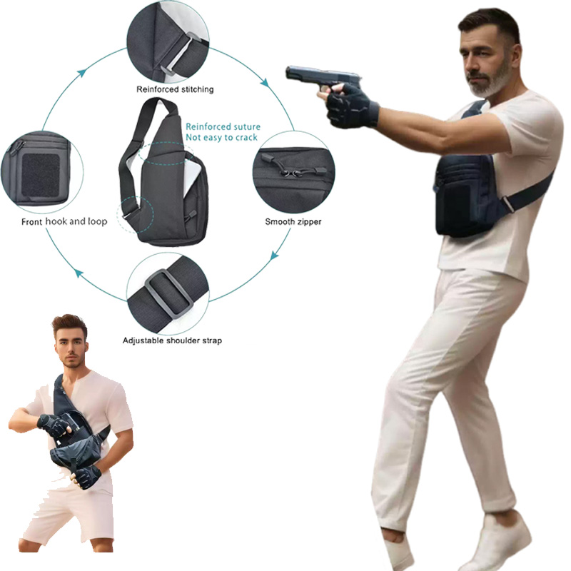전술 권총 가방, 은닉 휴대용 권총 홀스터, 권총 보관 - Edc Concealed Carry Sling Bag 리뷰 및 가격