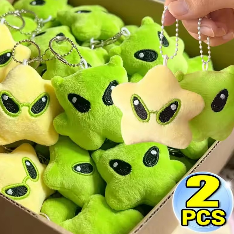 1/2Pcs 만화 플러시 외계인 키 체인 귀여운 핸드백 - Carabiner Keychain 리뷰 및 가격