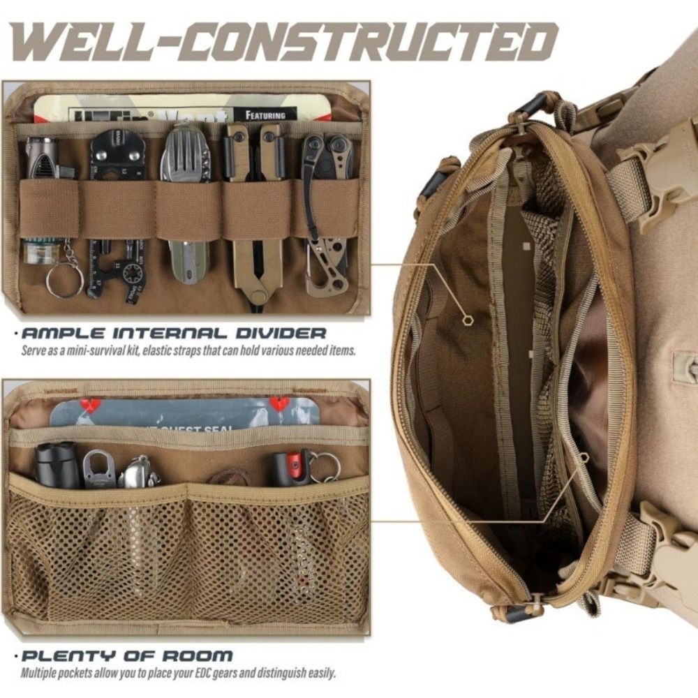 패션 1000D 나일론 남성용 가슴 가방 반사 스트립  - Edc Carry Kit 리뷰 및 가격