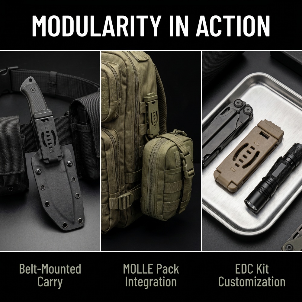 DIY 카이덱스 홀스터 MOLLE 백 클립 나이프 쉬스 - Edc Carry Accessories 리뷰 및 가격