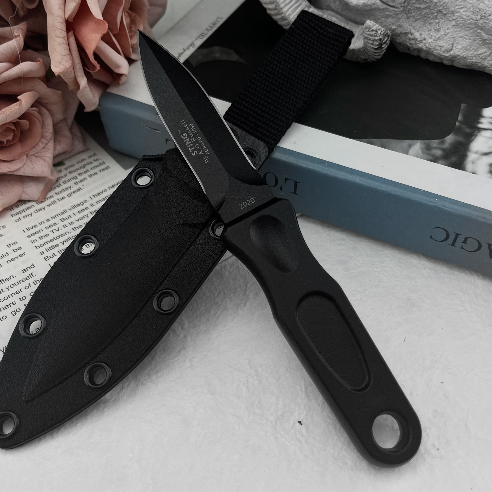 다용도 고정날 나이프 8Cr13MoV 스틸 아웃도어 캠 - Edc Carry Fixed Blade 리뷰 및 가격