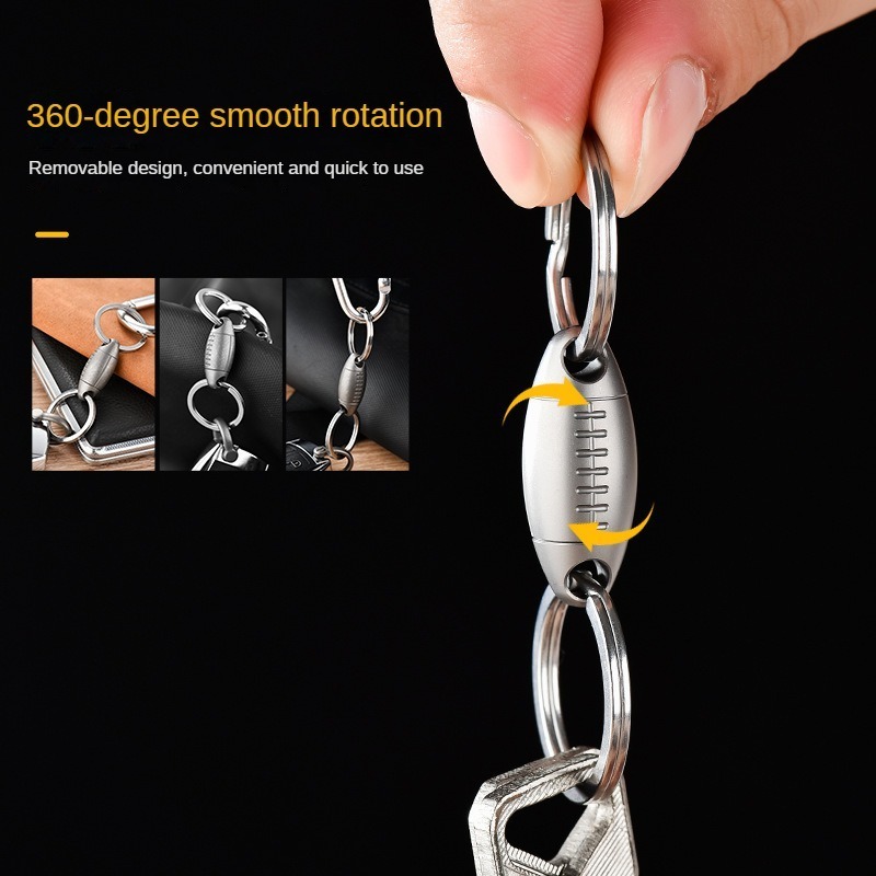 티타늄 럭비 모양 열쇠고리 고경도 경량 휴대용 키링 배 - Edc Carry Accessories 리뷰 및 가격