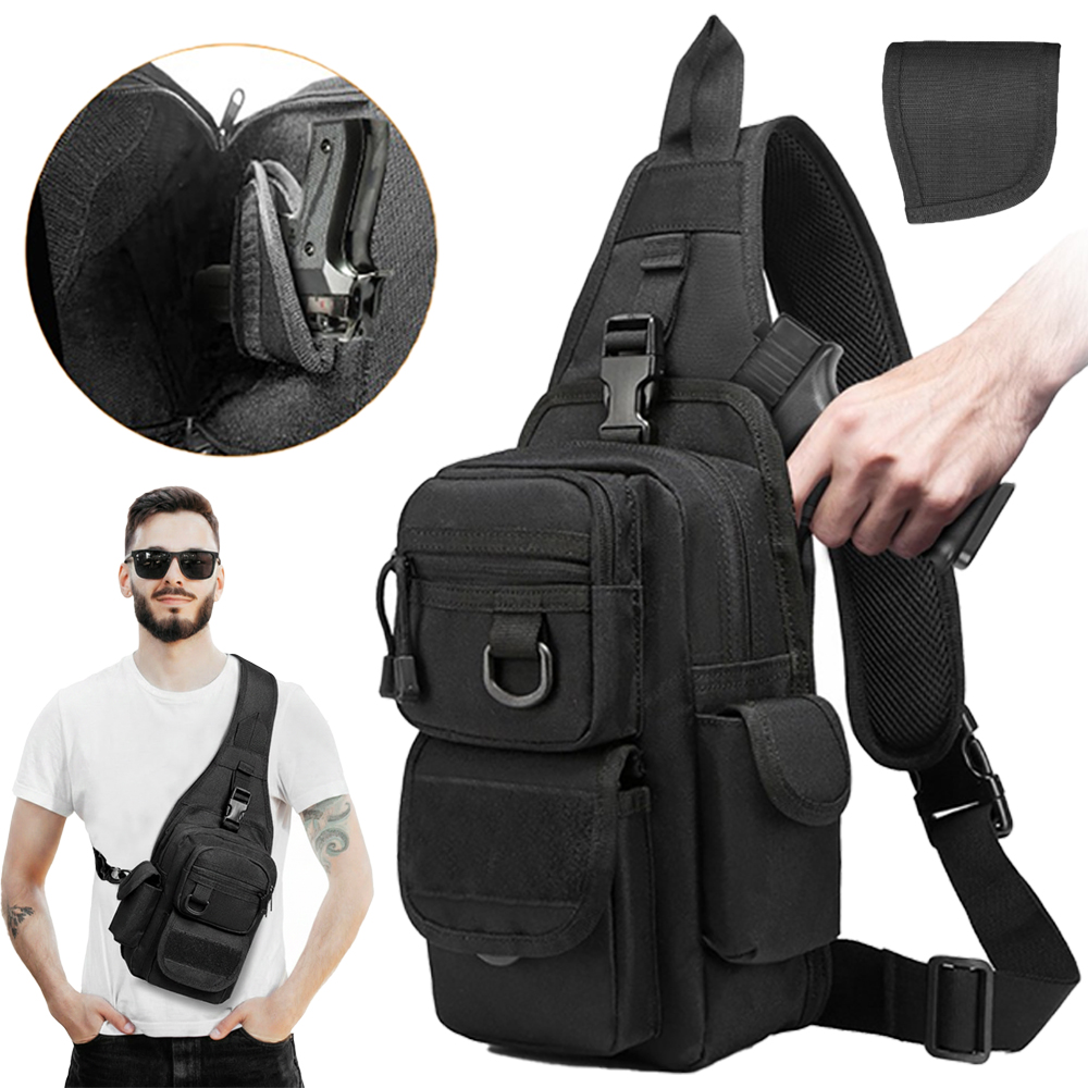 전술 권총 가방, 은닉 휴대용 총기 가방, 크로스바디  - Edc Concealed Carry Sling Bag 리뷰 및 가격