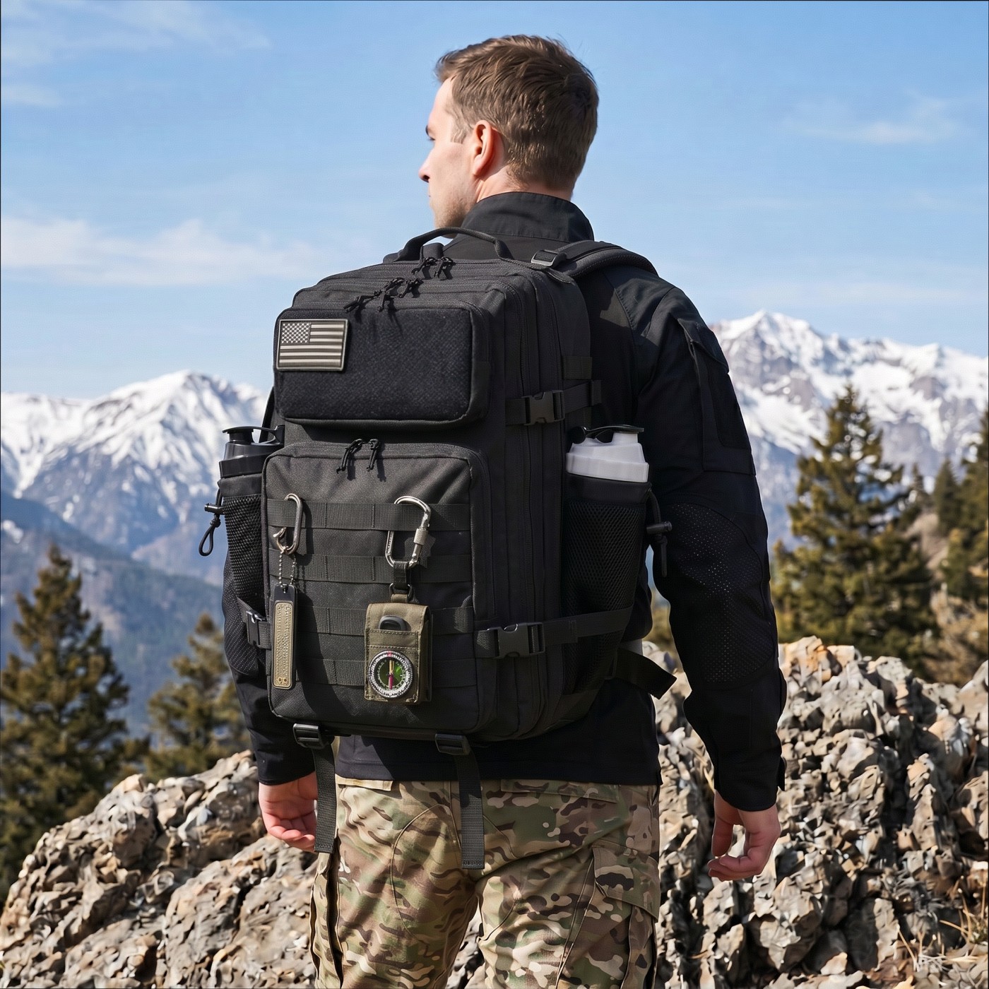 45L 대용량 전술 낚시 배낭, 듀얼 물병 컵 홀더가  - Appendix Carry Edc 리뷰 및 가격
